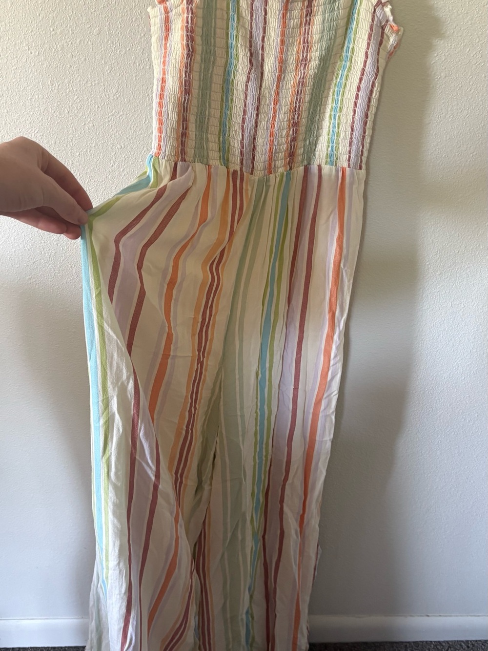 NWT AE Striped Multicolor Wide-Leg Jumpsuit